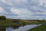 Duingebied bij Oranje zon